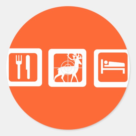 Sticker Rond Drôle Bon Voyage Manger Chasse de sommeil (Devant)