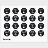 Sticker Rond Drôle Bowling Présente Pour Hommes Femmes Cool Bow (Feuille)