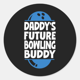 Sticker Rond Drôle Bowling Toddler Le Futur Bowling Buddy de pa