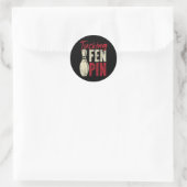 Sticker Rond Drôle Bowling Tucking Fen Pin (Sac)