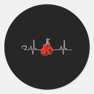 Sticker Rond Drôle Boxing Graphisme Cadeaux De Boxe Pour Lui Bo
