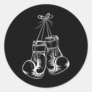 Sticker Rond Drôle cadeau de boîte pour hommes femmes Boxer Gan