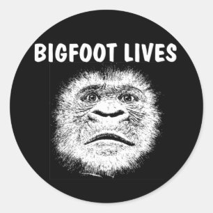 Sticker Rond Drôle Cadeaux Bigfoot