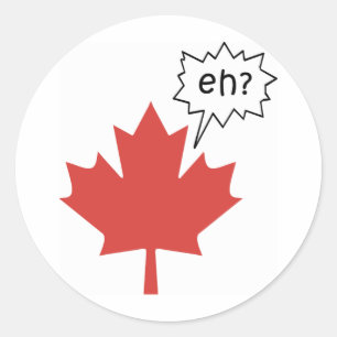 Sticker Rond Drôle Canadien