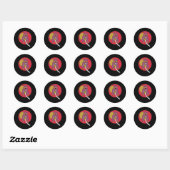 Sticker Rond Drôle Castor. Ninja Beaver (Feuille)