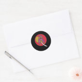 Sticker Rond Drôle Castor. Ninja Beaver (Enveloppe)