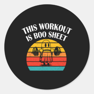 Sticker Rond Drôle Cet Exercice Est Boo Sheet Halloween Ghost E