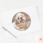 Sticker Rond Drôle Chien Immobilier Pop By (Enveloppe)