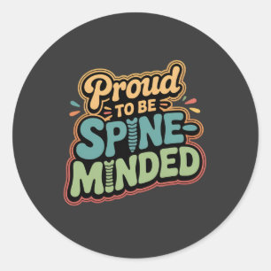 Sticker Rond Drôle Chiropraticien Cadeau Spine Health Citation