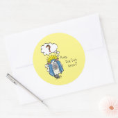 Sticker Rond Drôle Christian Noël mignon Mouton Dessin (Enveloppe)