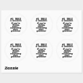 Sticker Rond Drôle Citation humoristique Grammaire Anglais Ense (Feuille)