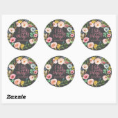 Sticker Rond Drôle citations I Like Pretty Things and Cuss Word (Feuille)