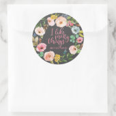 Sticker Rond Drôle citations I Like Pretty Things and Cuss Word (Sac)