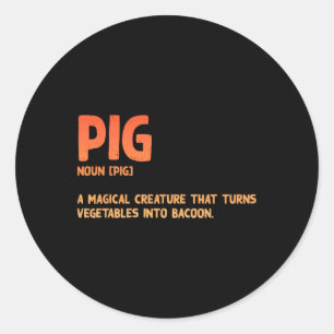 Sticker Rond Drôle Con Art Pour Hommes Femmes Rbecue Pork Bbq C