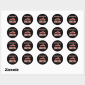 Sticker Rond Drôle Conception Con Pour Hommes Femmes Bbq Pork F (Feuille)