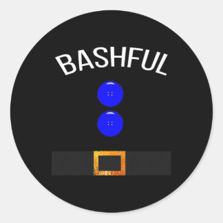 Sticker Rond Drôle Costume Bashful T cadeau nouveauté