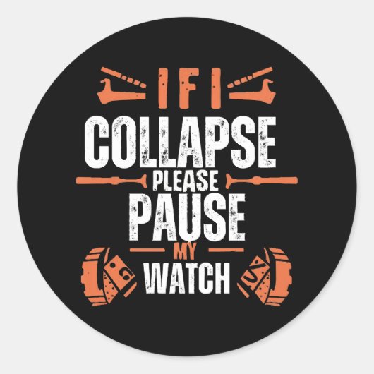 Sticker Rond Drôle-courir (Devant)