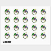 Sticker Rond Drôle cri Citron Cockatoo (Feuille)