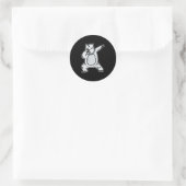 Sticker Rond Drôle Dabbing Ours Polaire Danser Ours Blanc Cadea (Sac)
