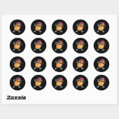 Sticker Rond Drôle Dabbing Potato Cadeau Cool Danser Spuds Hip- (Feuille)