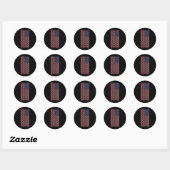 Sticker Rond Drôle de Bowling Pin American (Feuille)