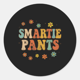 Sticker Rond Drôle de Ck à l'école Smartie Pants _2