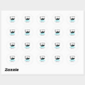 Sticker Rond Drôle de croisière exercice d'évacuation conceptio (Feuille)