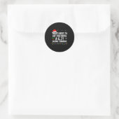 Sticker Rond Drôle de Noël 6 7 Mème Le plus probable Dire 67 Po (Sac)