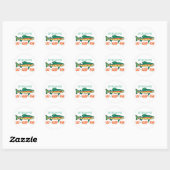 Sticker Rond Drôle de pêche de dire (Feuille)