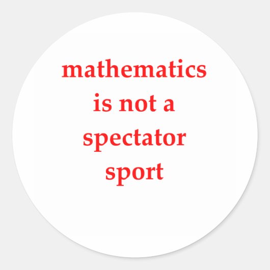 Sticker Rond drôle de plaisanterie mathématique (Devant)