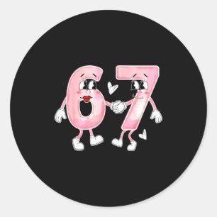 Sticker Rond Drôle de Saint-Valentin 6 7 Six Sept Memes Saint-V