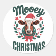 Drôle de vache cool Mooey Noël ferme humour de vac