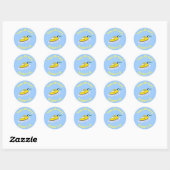 Sticker Rond Drôle dessin animé linge de fer (Feuille)