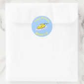 Sticker Rond Drôle dessin animé linge de fer (Sac)