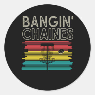 Sticker Rond Drôle Disque Golf Sport Frisbee Disque Golf Player