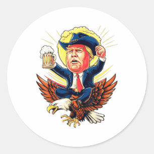 Sticker Rond Drôle Donald Trump 2024 pour ramener l'Amérique au