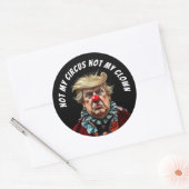 Sticker Rond Drôle Donald Trump clown (Enveloppe)