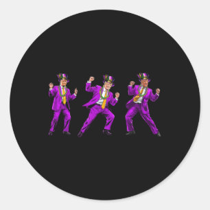 Sticker Rond Drôle Donald Trump Faire Mardi Gras Grande Encore