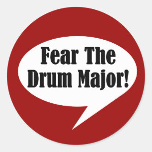 Sticker Rond Drôle Drum Major