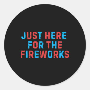 Sticker Rond Drôle du 4 juillet patriotique aux États-Unis just
