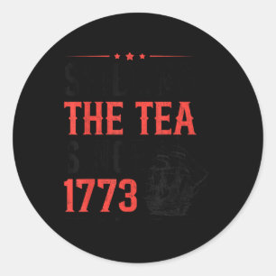 Sticker Rond Drôle du 4 juillet qui dénonce tout depuis 1773 Qu