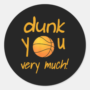 Sticker Rond Drôle Dunk Vous Beaucoup De Basketball Camp D'Été 