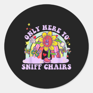 Sticker Rond Drôle Embarrassant Inapproprié Seulement Ici Pour 