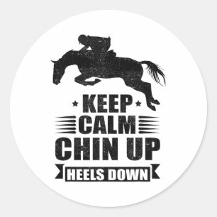 Sticker Rond Drôle équitation équitation Cadeau Filles Cool Chi