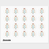 Sticker Rond Drôle feliz navidad (Feuille)