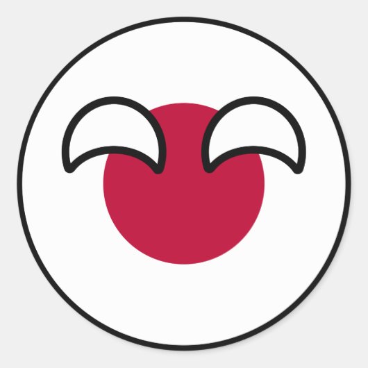 Sticker Rond Drôle Geeky Japon Camptryball (Devant)