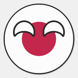 Sticker Rond Drôle Geeky Japon Camptryball