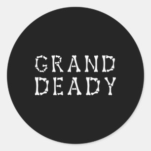 Sticker Rond Drôle Grand Deady Halloween maman Deady Halloween