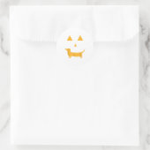 Sticker Rond drôle Halloween citrouille visage cool (Sac)