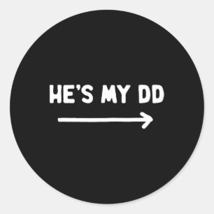 Sticker Rond Drôle He’s My Dd St. Patrick's Day